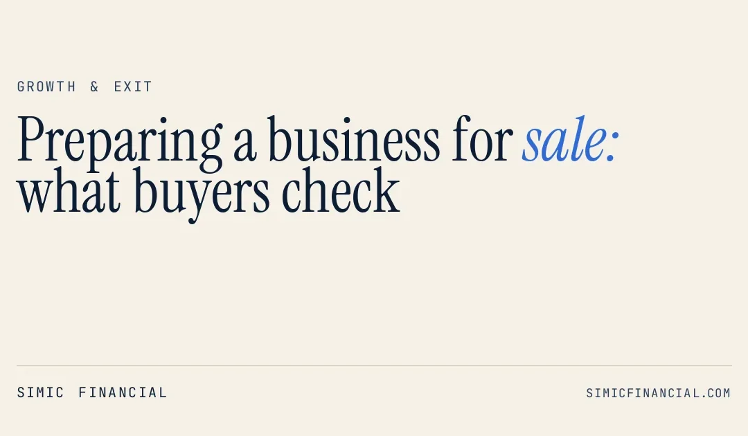 Preparing a business for sale: what buyers check